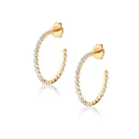 1.30ctw Diamond Cloud Hoop Earrings
