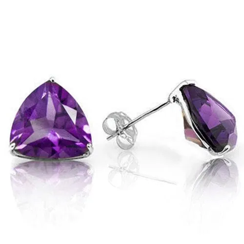 1.33 CT AMETHYST 925 STERLING SILVER EARRINGS STUD