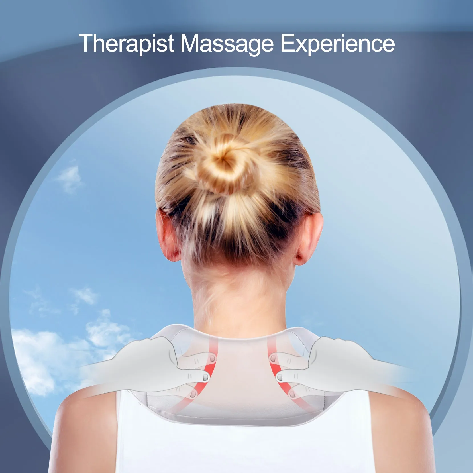 153AH Back Shoulder Massager with Heat  (EU ONLY)