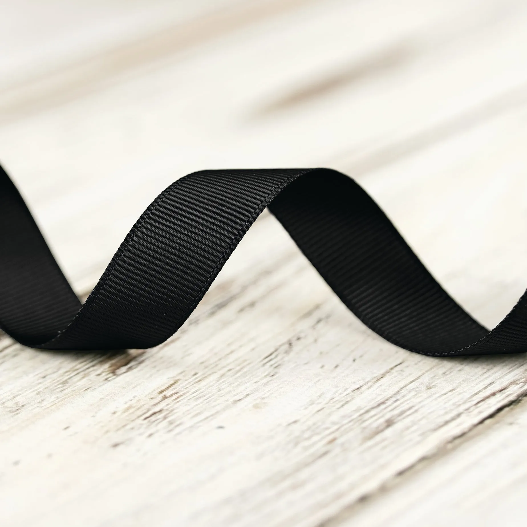 16mm Grosgrain Ribbon - Black