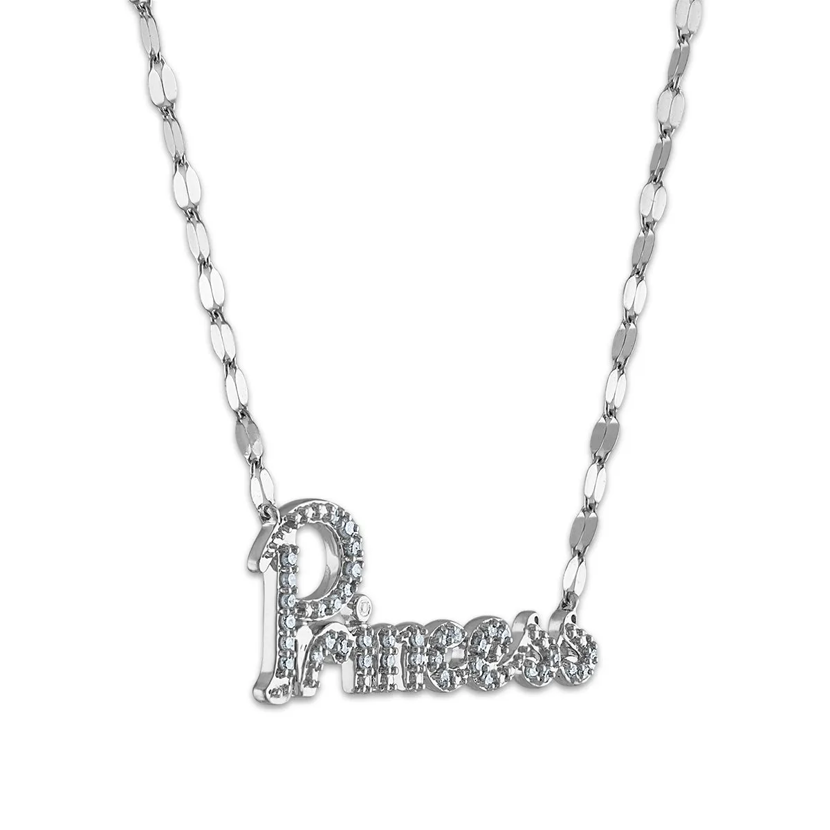 1/7 CTW Diamond 18-inch Princess Necklace in 10KT White Gold