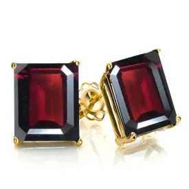 1.79 CT GARNET 10KT SOLID GOLD EARRINGS STUD
