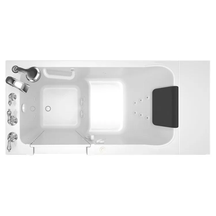 2848 Series 28"W x 48"L Acrylic Walk-In Whirlpool Bathtub with Left-Hand Drain/Faucet