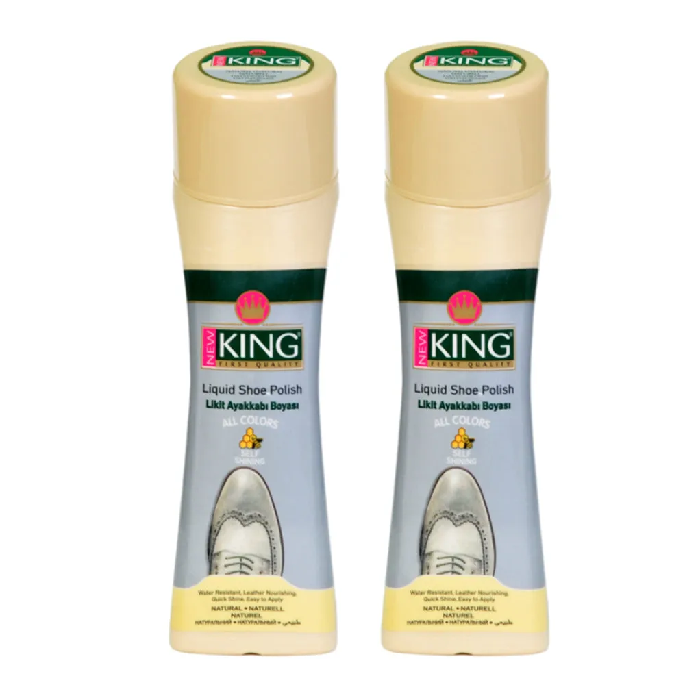 2PK Instant Shine Shoe Liquid Polish Natural All Colors Top Leather Boots 5oz
