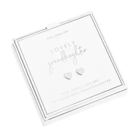 A Little 'Lovely Granddaughter' Earrings | Silver Plated