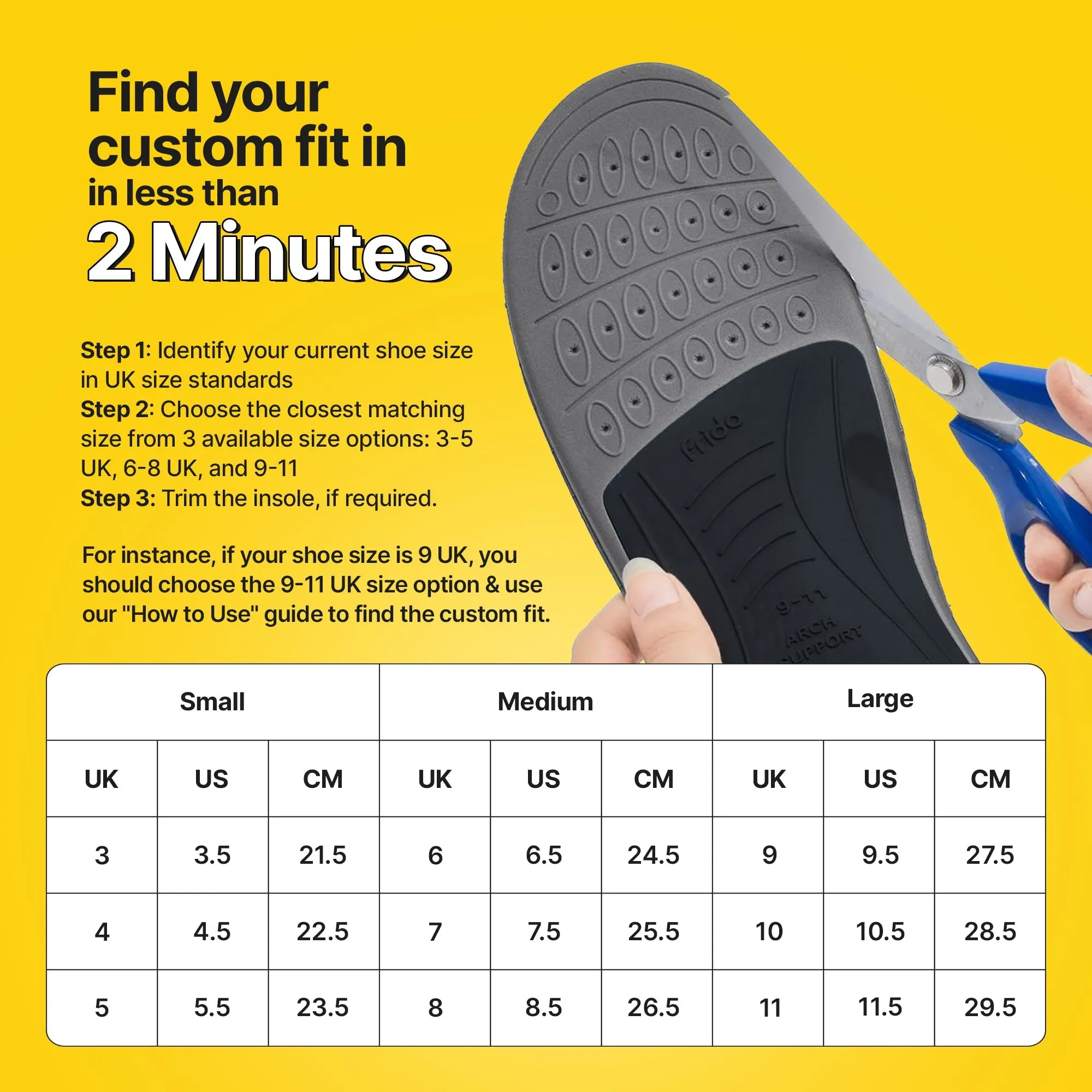 AC - Frido Arch Support Insole - Semi Rigid