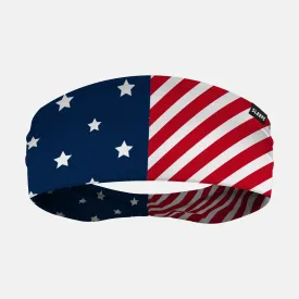American Stars And Stripes Double-Side Wide Headband