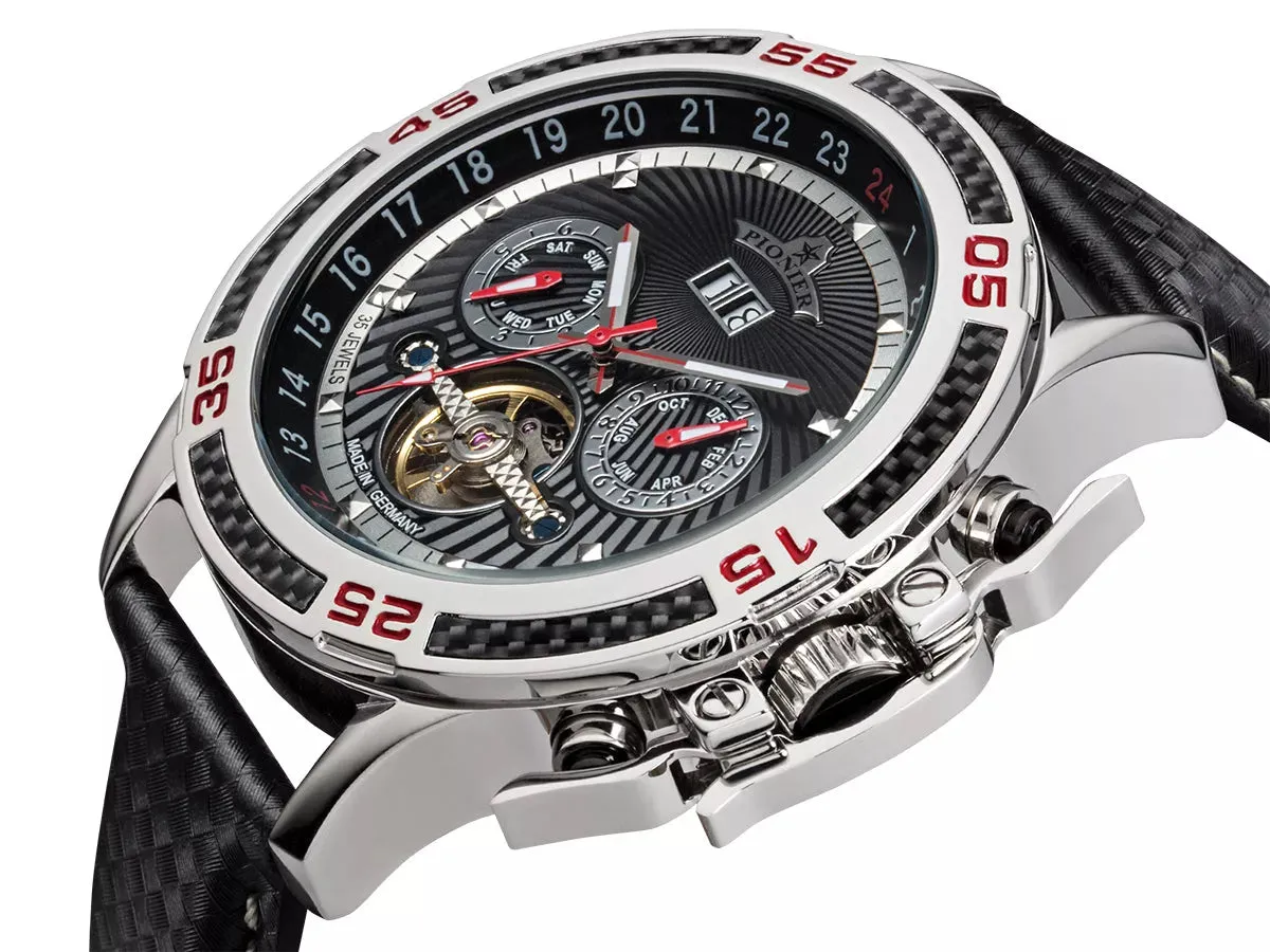 Amsterdam Pionier GM-515-1 | Silver | Made in Germany automatic watch