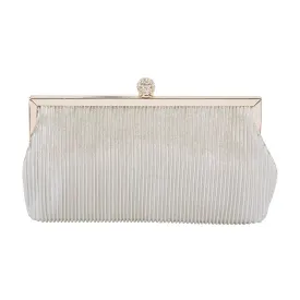Aneka Handbag in Champagne Satin