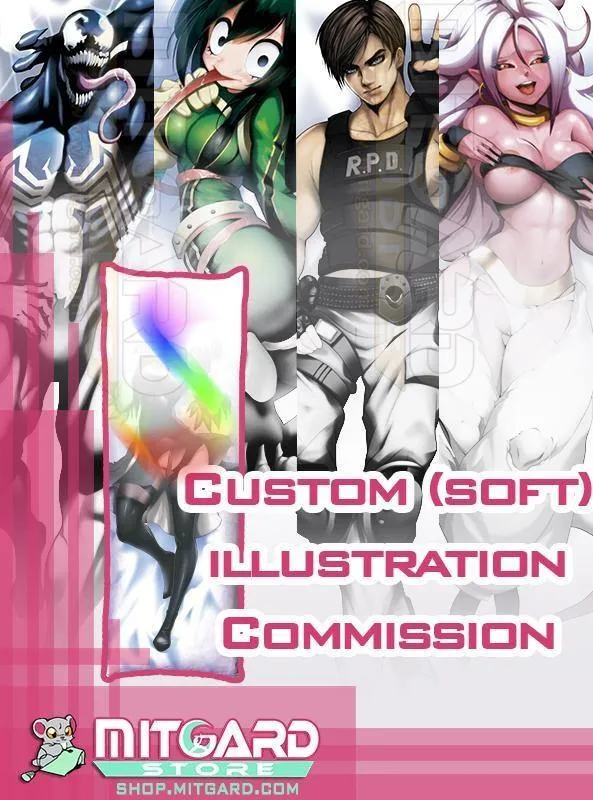 Artist commission body pillow dakimakura: SOFT SHADING Painted version