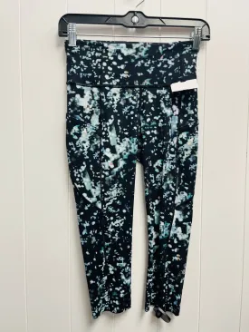 Athletic Capris By Lululemon In Black & Green, Size: 4