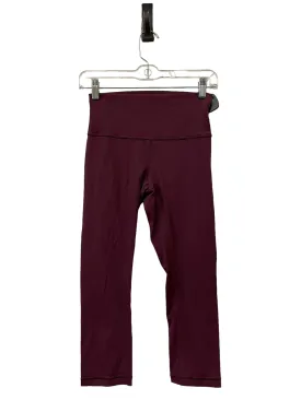 Athletic Capris By Lululemon In Purple, Size: 4