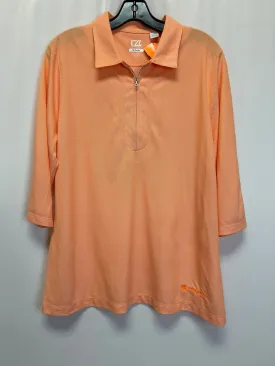 Athletic Top Long Sleeve Collar By Cutter And Buck  Size: Xl