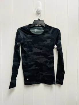Athletic Top Long Sleeve Crewneck By Athleta In Black & Grey, Size: Xs
