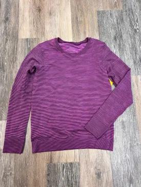 Athletic Top Long Sleeve Crewneck By Lululemon In Purple, Size: 4