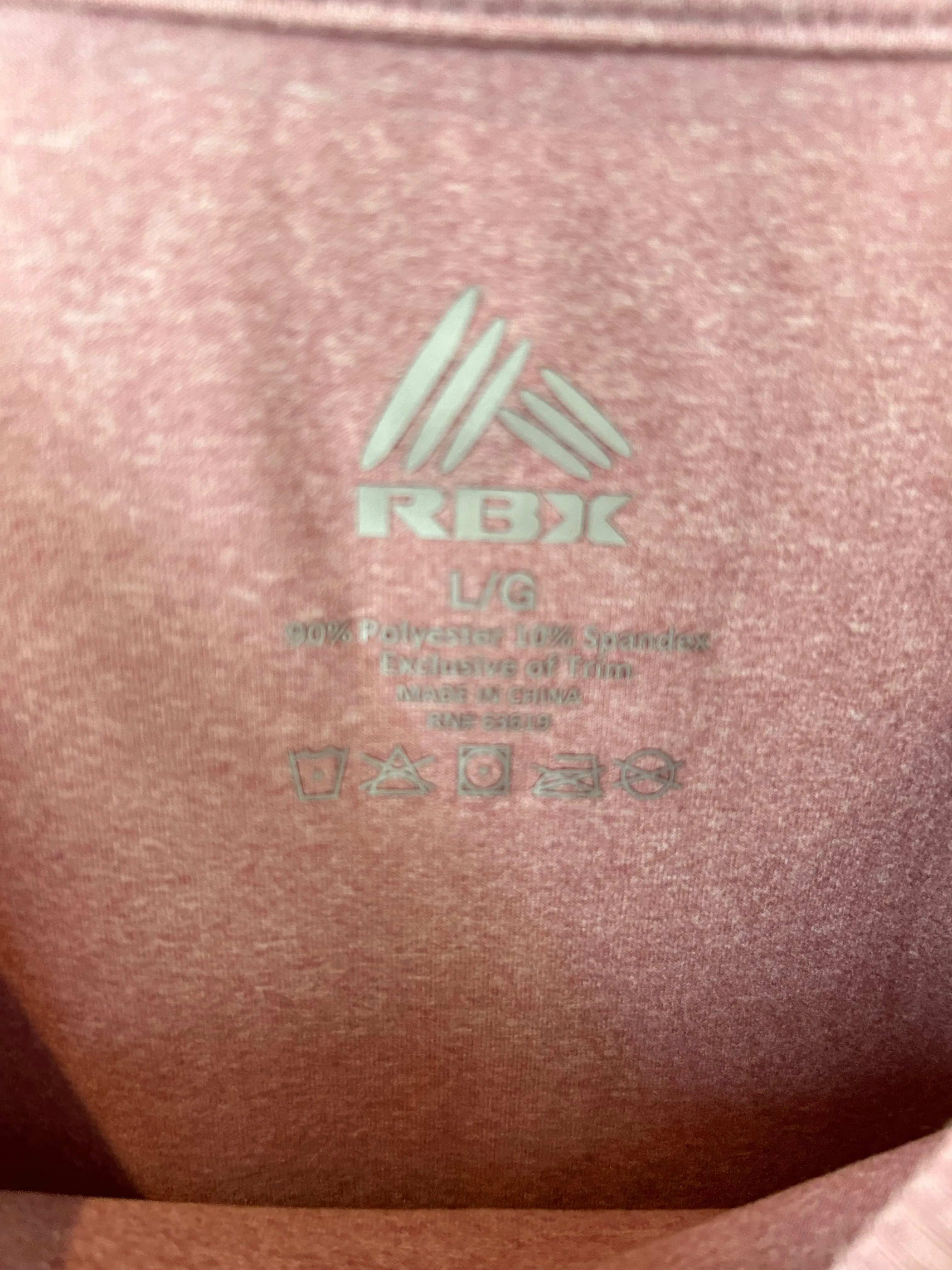 Athletic Top Long Sleeve Crewneck By Rbx In Pink, Size: L