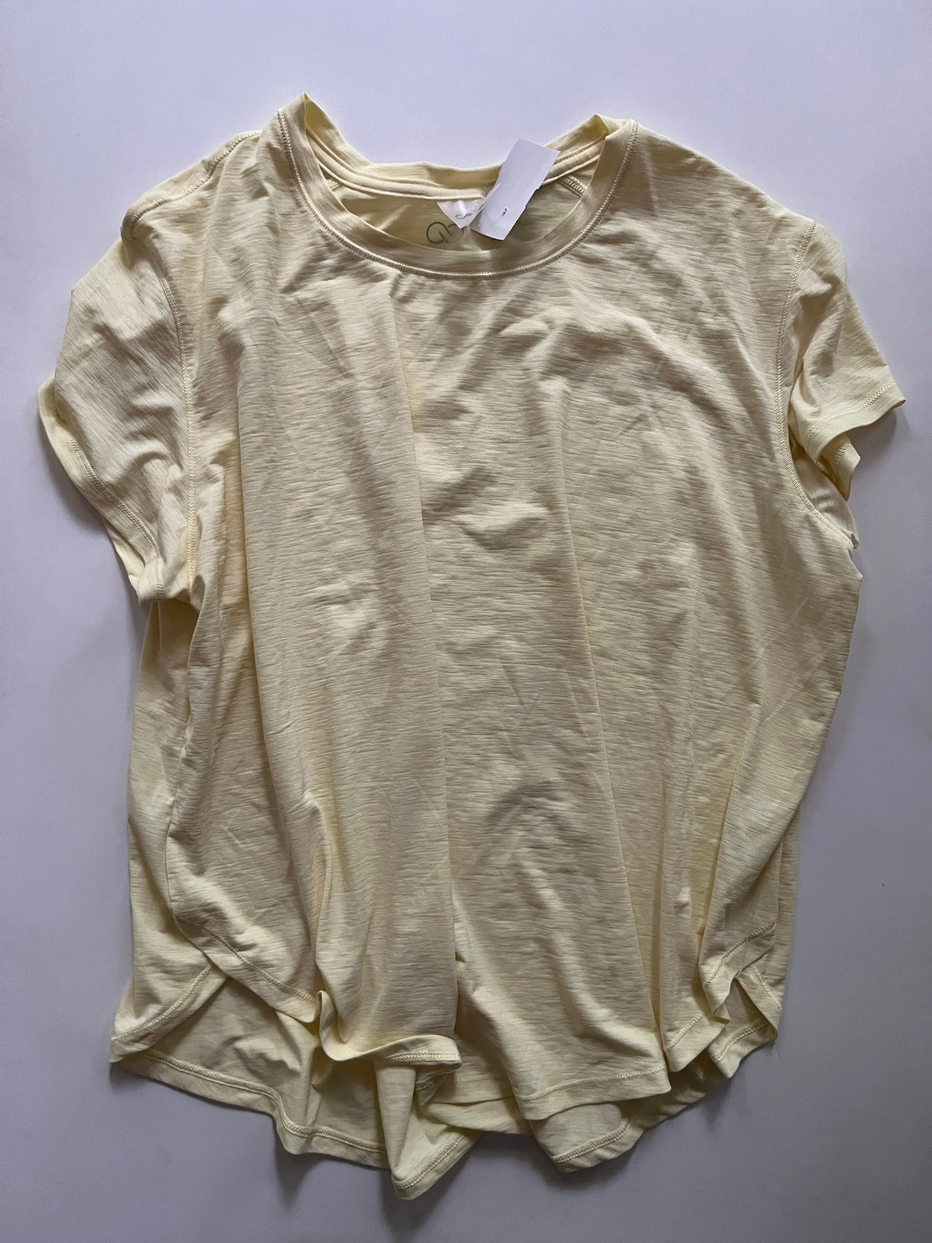 Athletic Top Short Sleeve By Calia In Yellow, Size: Xl