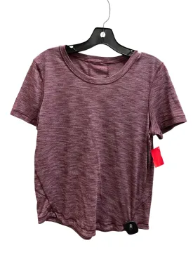 Athletic Top Short Sleeve By Lululemon In Red, Size: 4