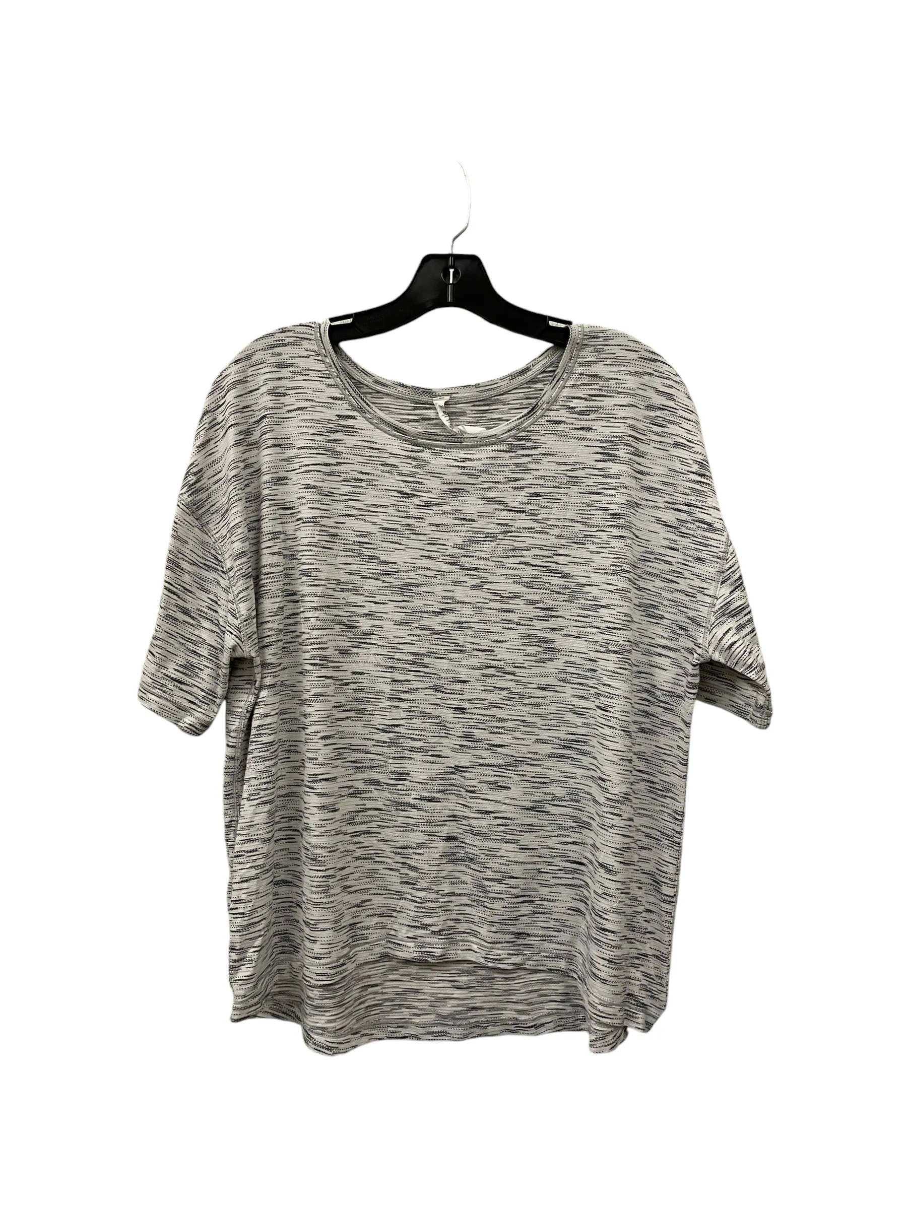 Athletic Top Short Sleeve By Lululemon In White, Size: 10