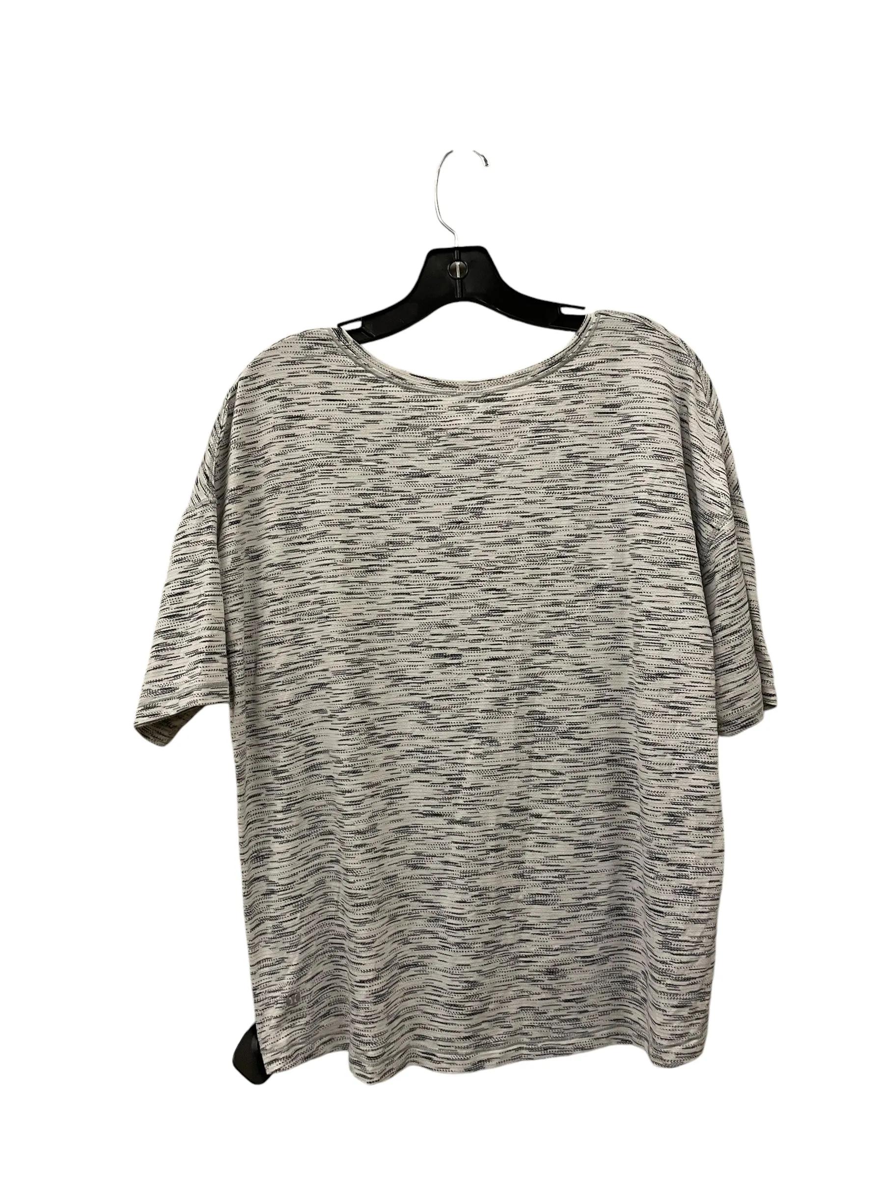 Athletic Top Short Sleeve By Lululemon In White, Size: 10