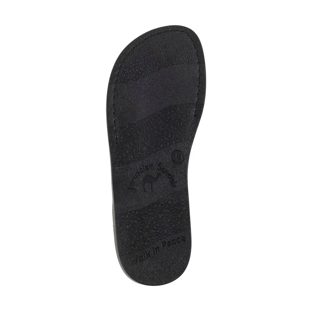 Barak - Leather Closed Toe Sandal | Black
