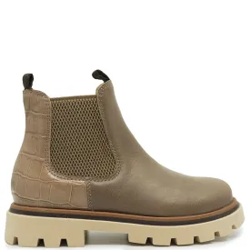 Beberlis Two Tone Elastic Slip on Bootie