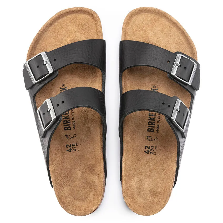 Vintage Black Grip Leather Birkenstock Arizona Sandal