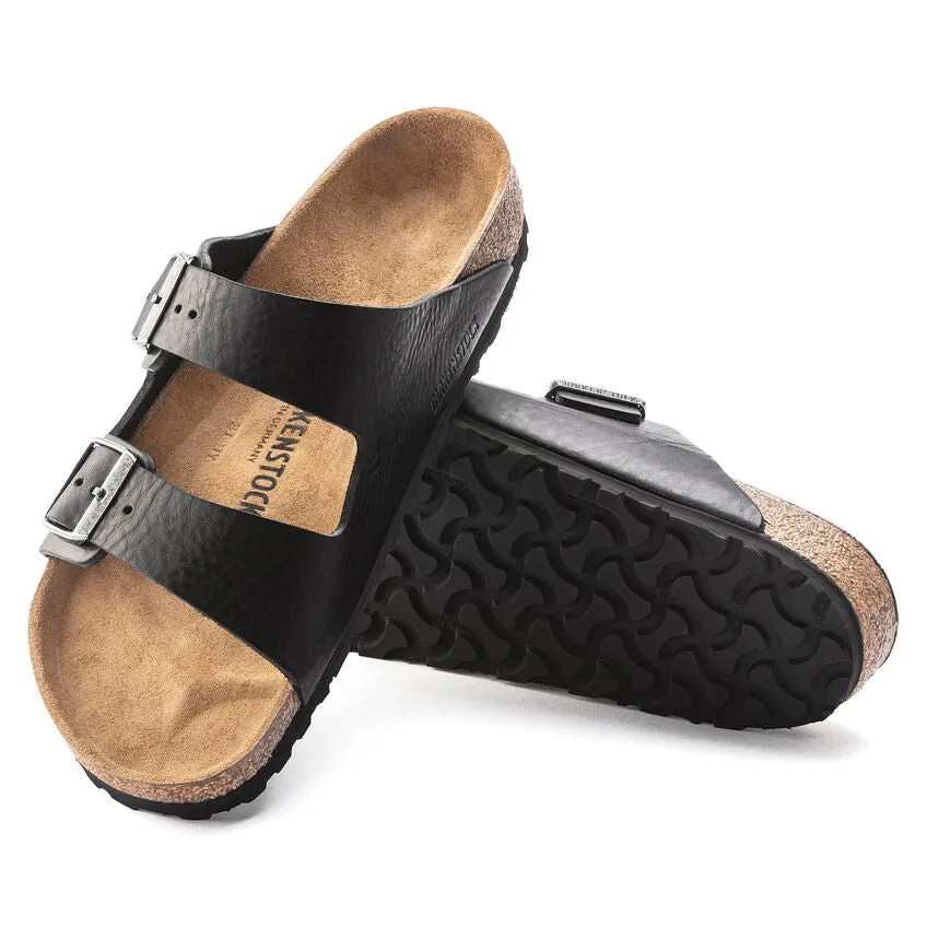 Vintage Black Grip Leather Birkenstock Arizona Sandal