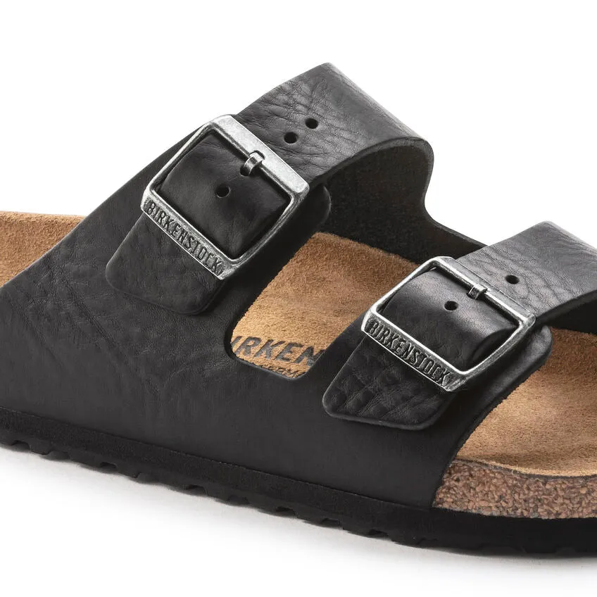 Vintage Black Grip Leather Birkenstock Arizona Sandal