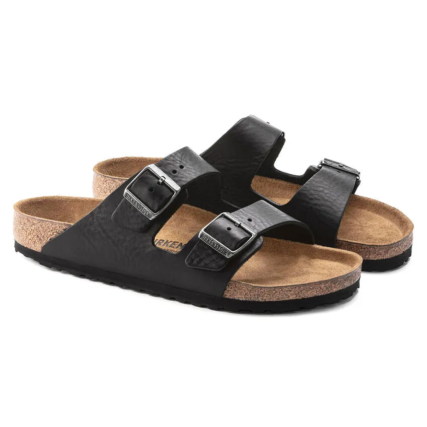 Vintage Black Grip Leather Birkenstock Arizona Sandal