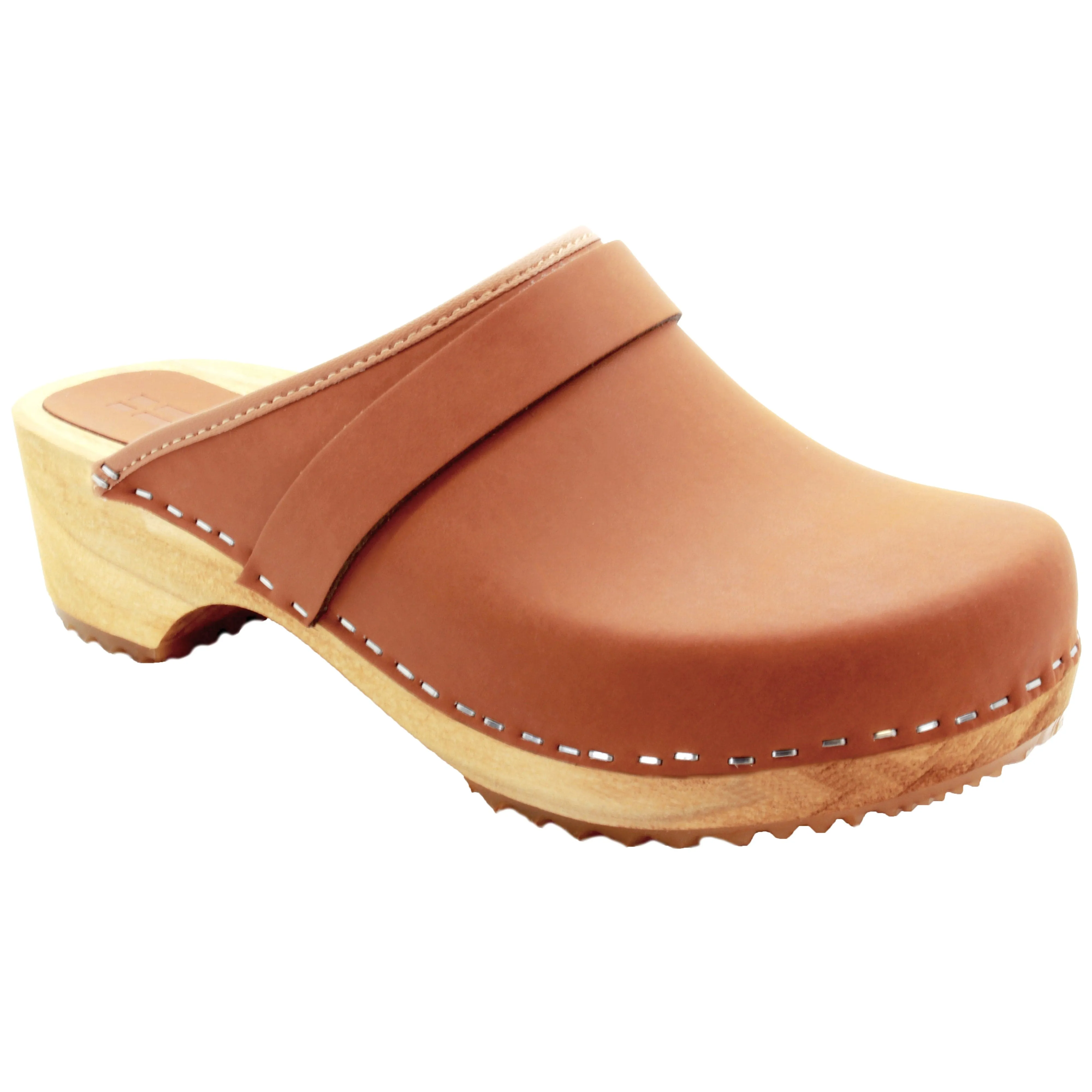 BJORK Maja Wood Open Back in Nubuck Leather