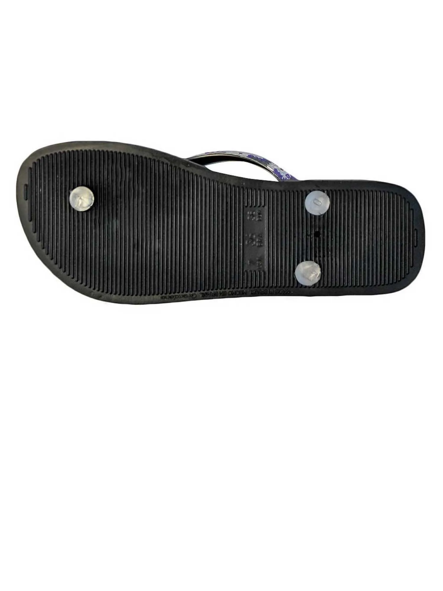 Black Lavender & Silver Ipanema Tribal Pattern Trends Flip Flop