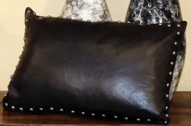 Black Leather Pillow