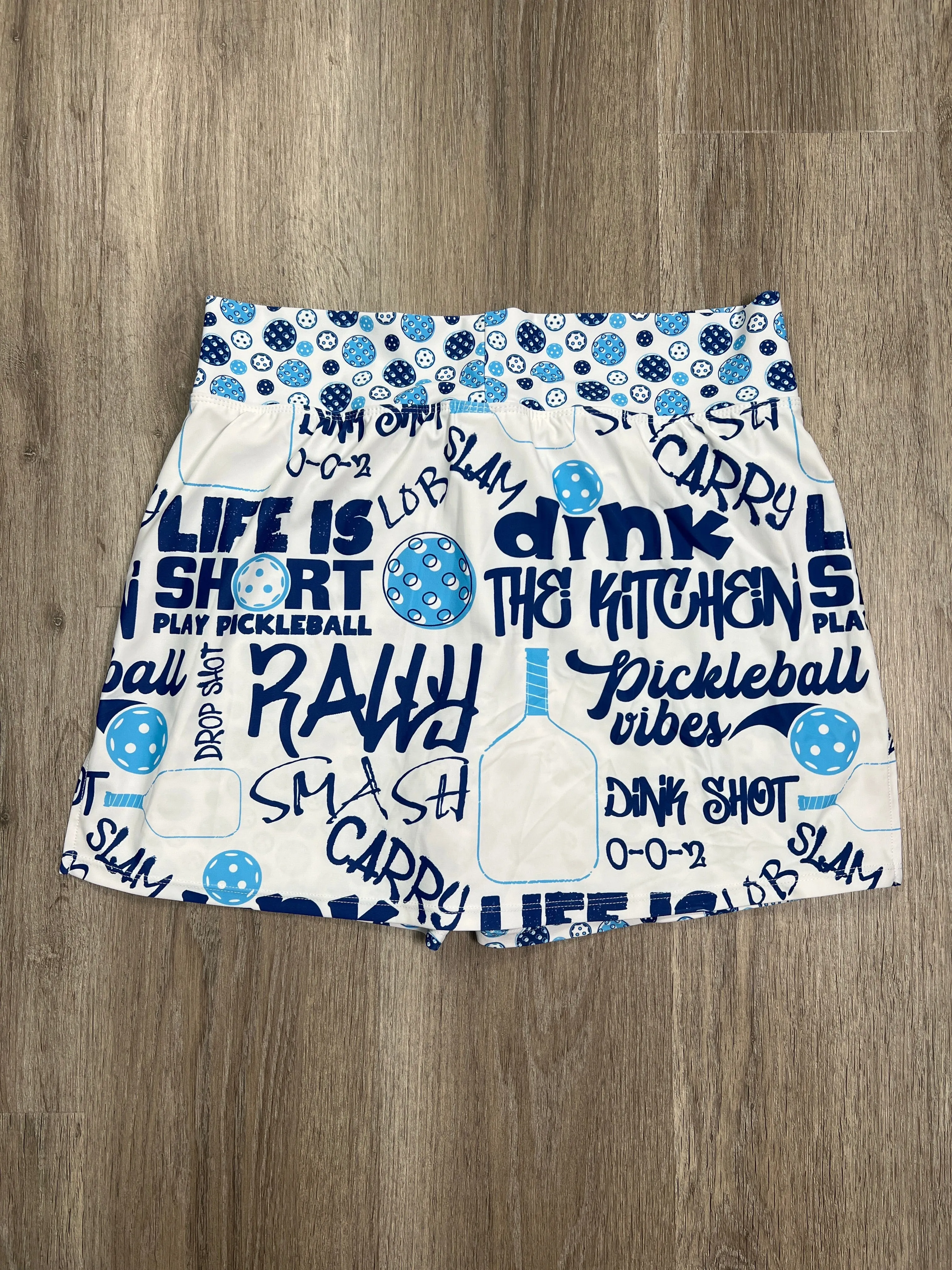 Blue & White Athletic Skort SKORT OBSESSION, Size M