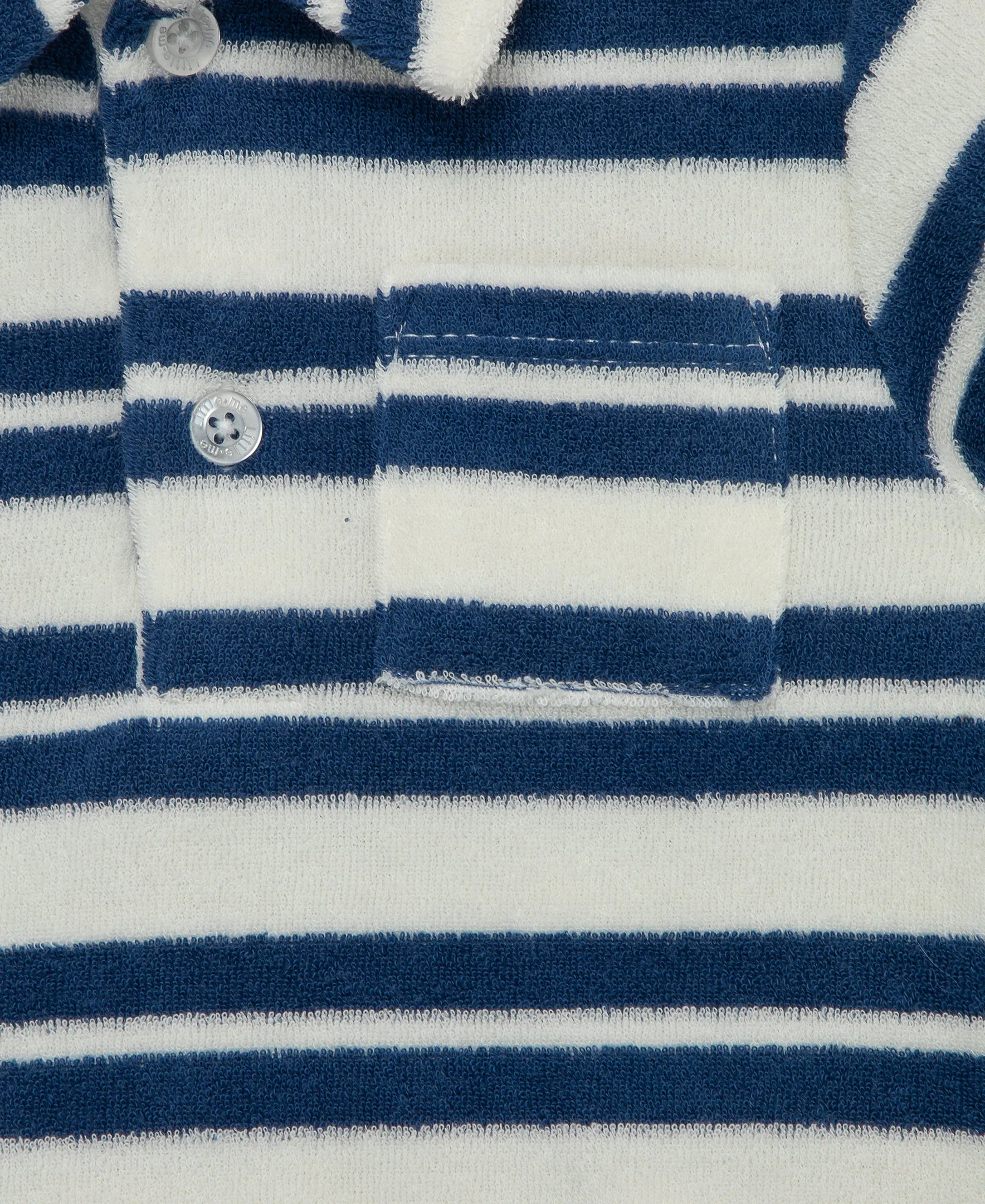 Blue Stripe Terry Short Set (12M-24M)