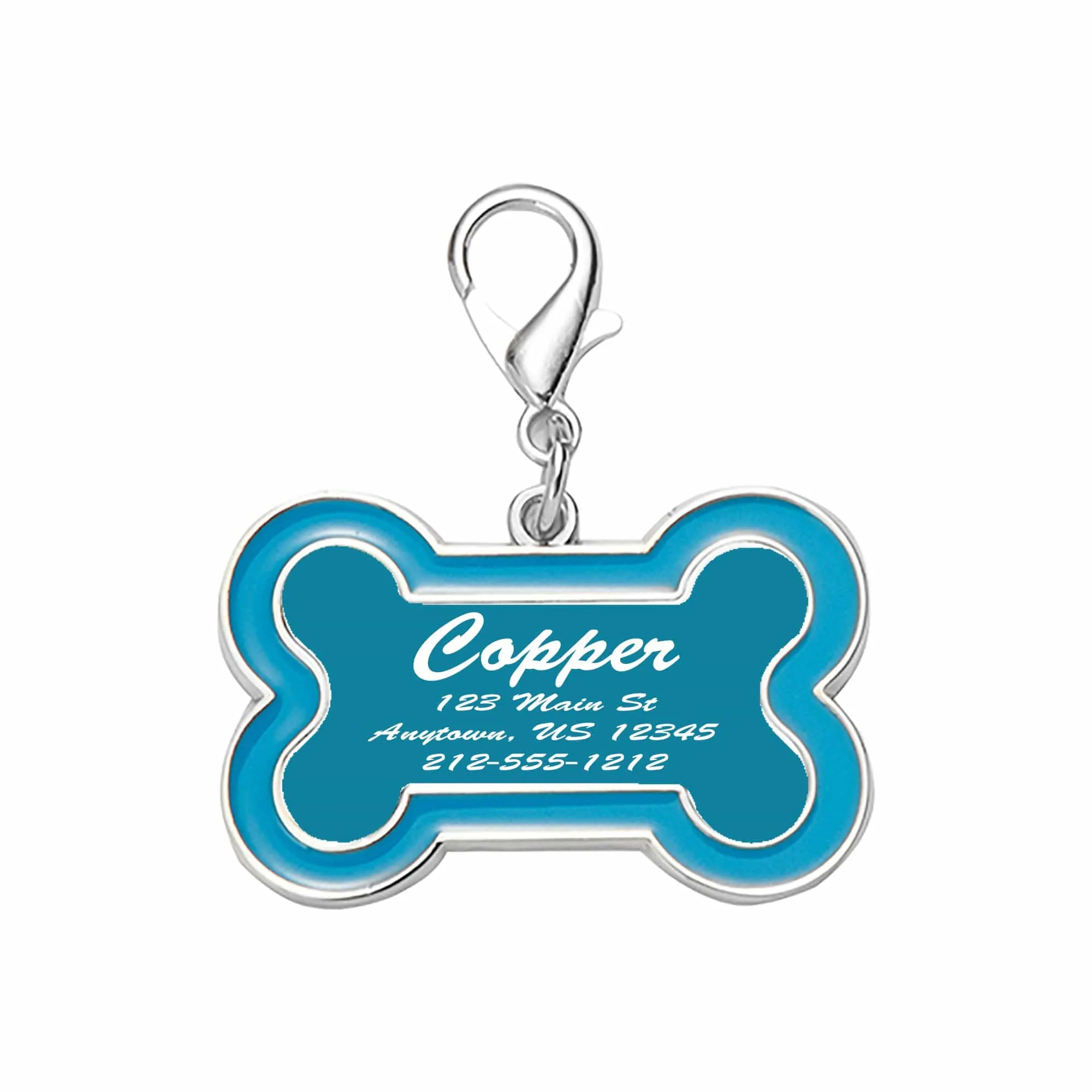 Bone Epoxy Enameled Personalized Dog & Cat ID Tag