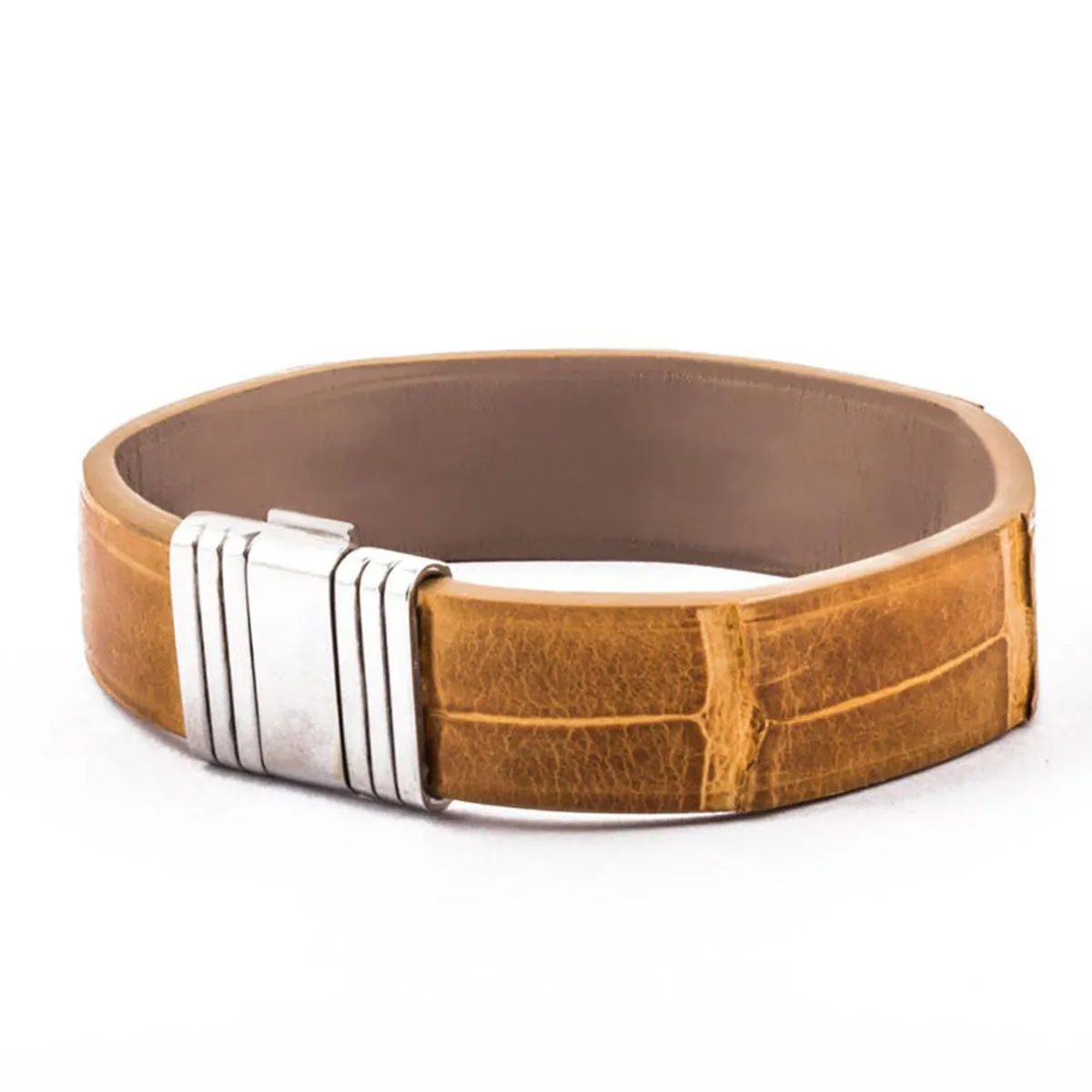 Bracelet Opéra - Bracelet ornemental cuir - Alligator