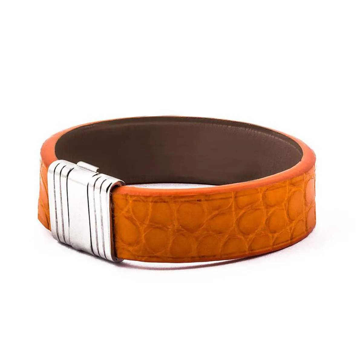 Bracelet Opéra - Bracelet ornemental cuir - Alligator
