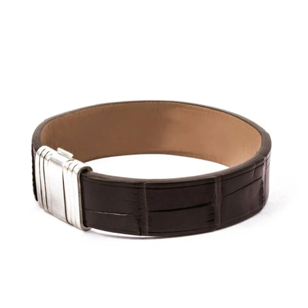 Bracelet Opéra - Bracelet ornemental cuir - Alligator