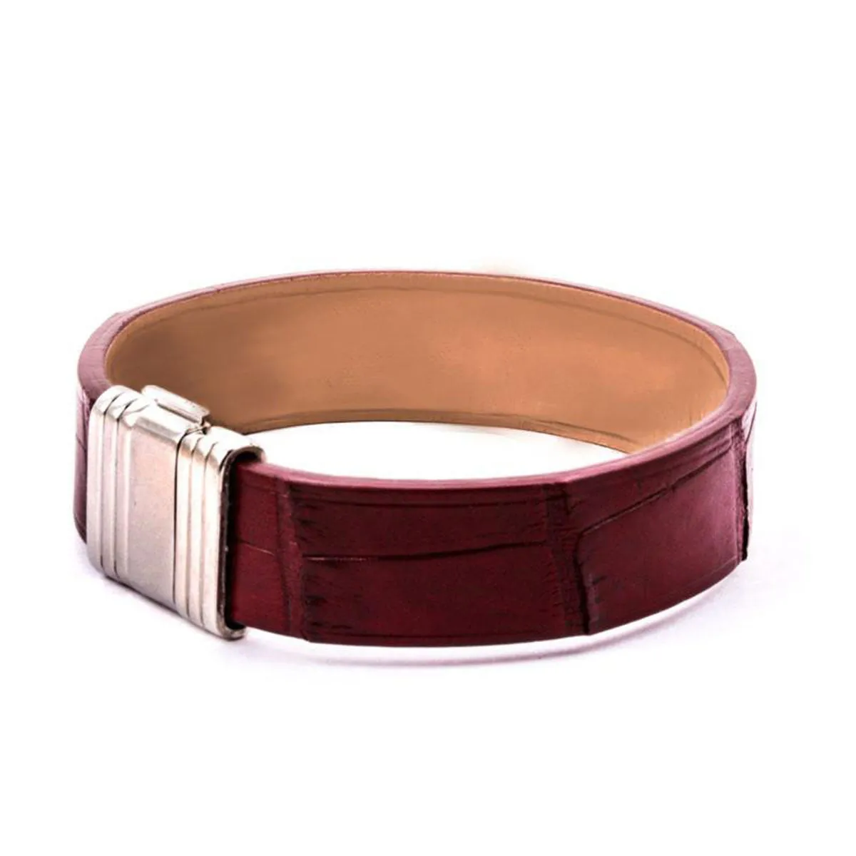 Bracelet Opéra - Bracelet ornemental cuir - Alligator