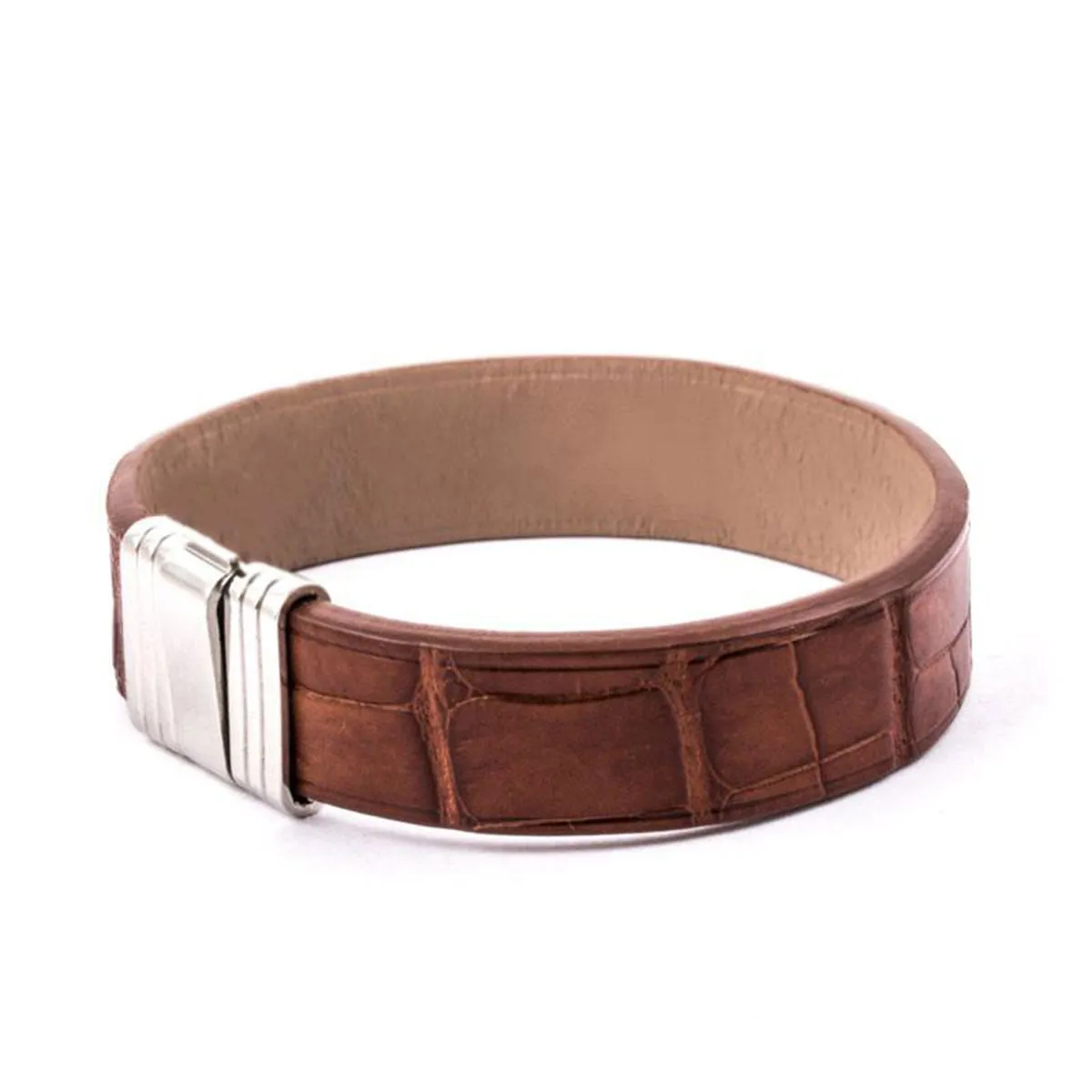 Bracelet Opéra - Bracelet ornemental cuir - Alligator