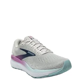 Womens Ghost 16 White/Grey/Estate Blue Sneaker by Brooks - Optimized