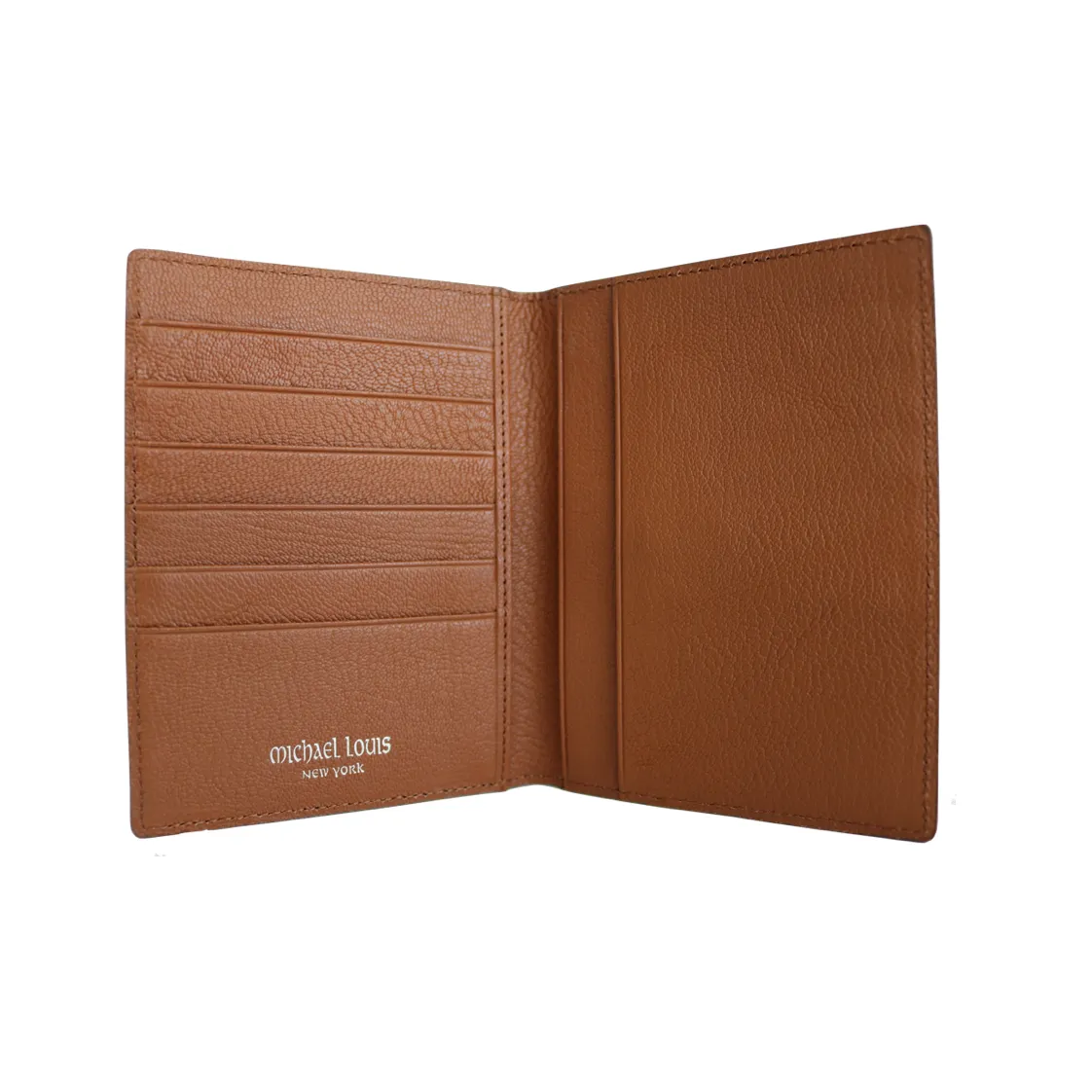 Brown Ostrich Passport Holder