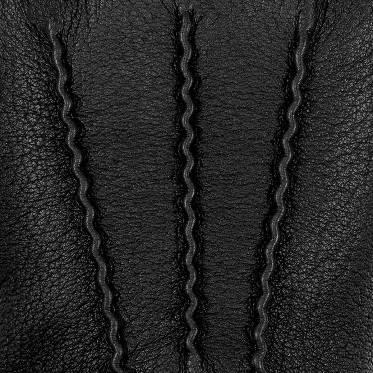 Columbus (black) – deerskin (American deerskin) leather gloves with warm wool lining