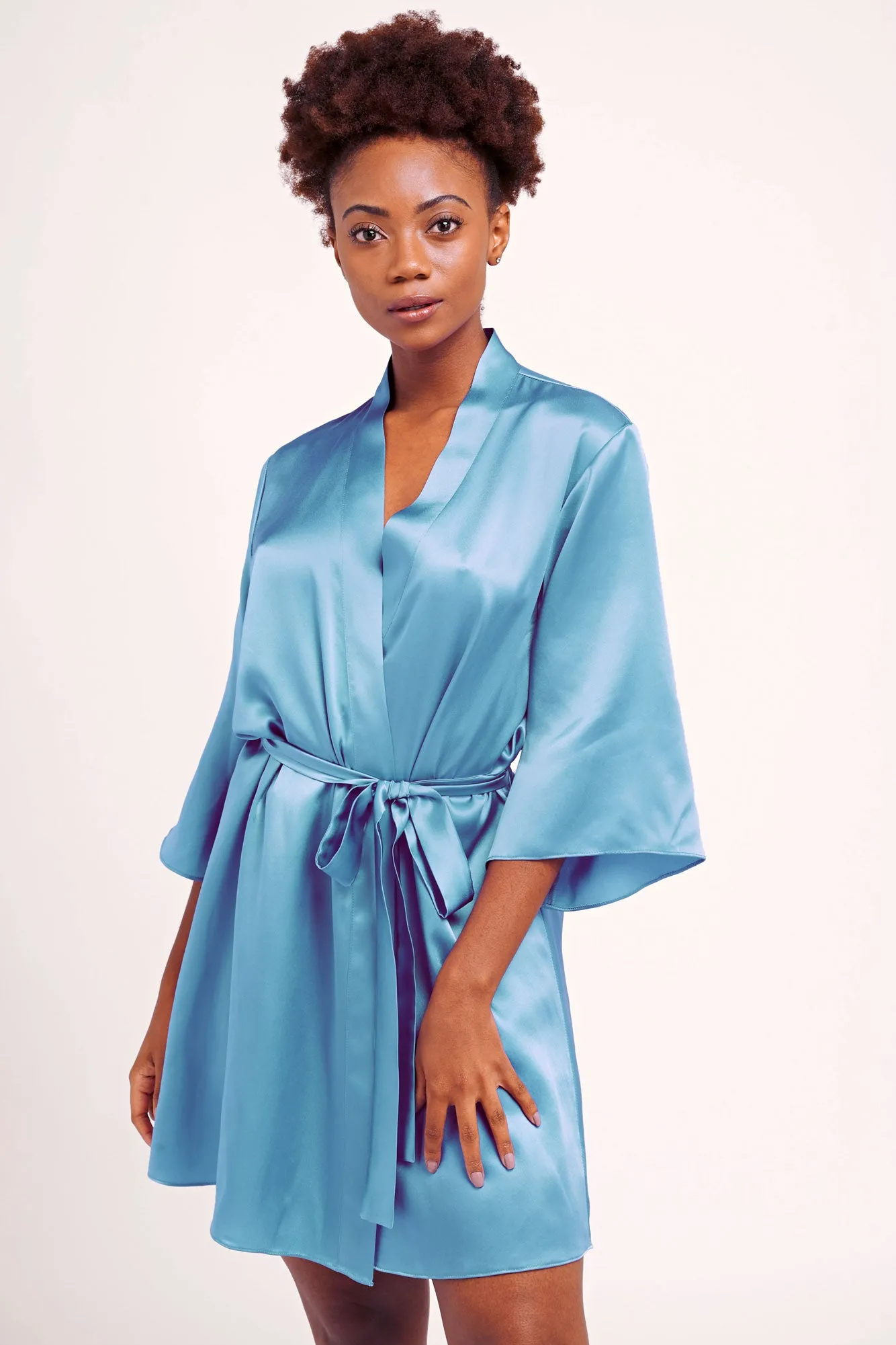 Custom silk robe