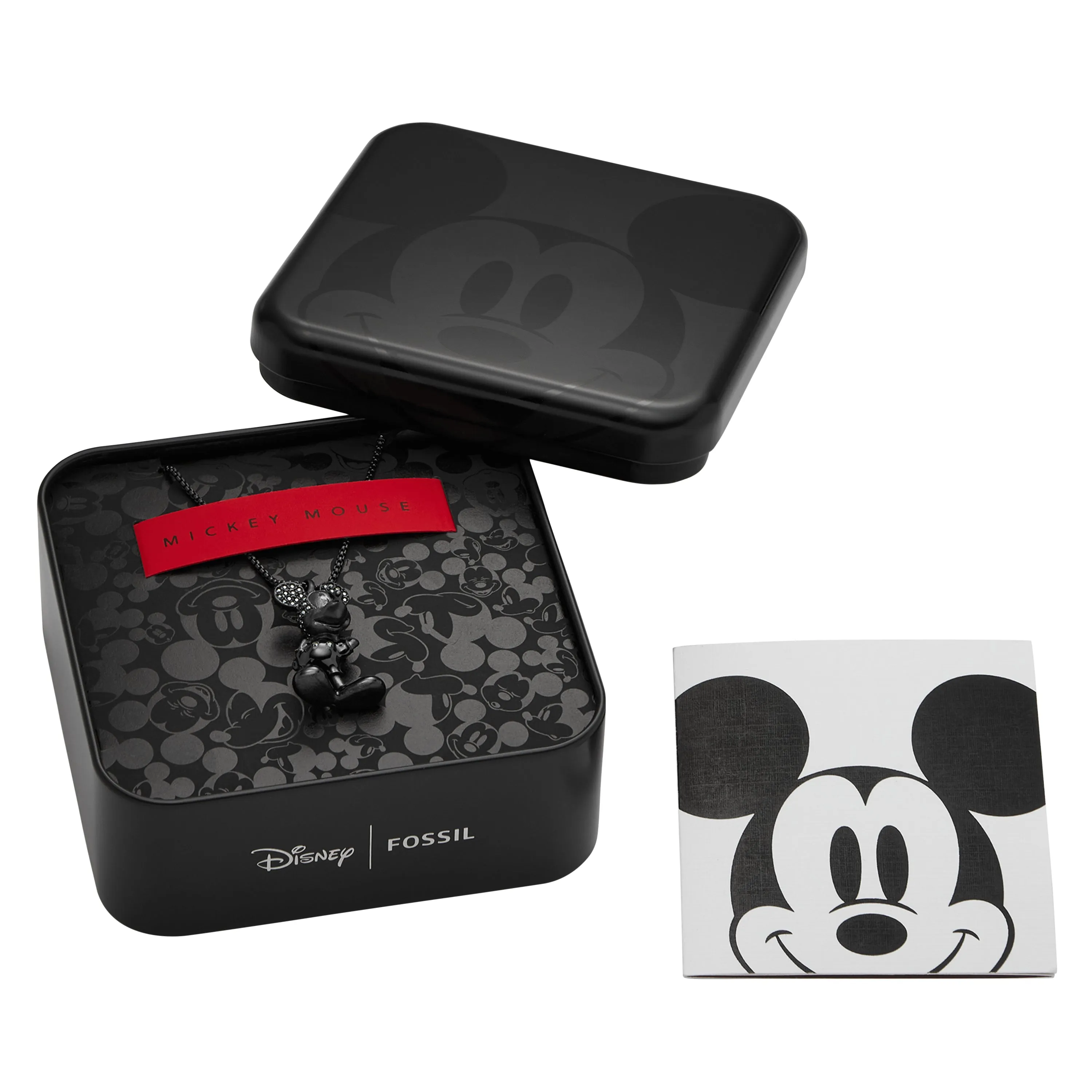 Disney x Fossil Special Edition Black Stainless Steel Chain Necklace