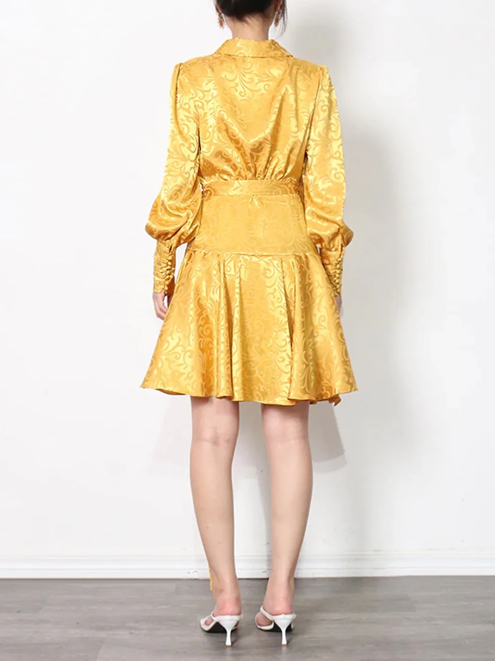 DONNA Wrapped Satin Mini Dress
