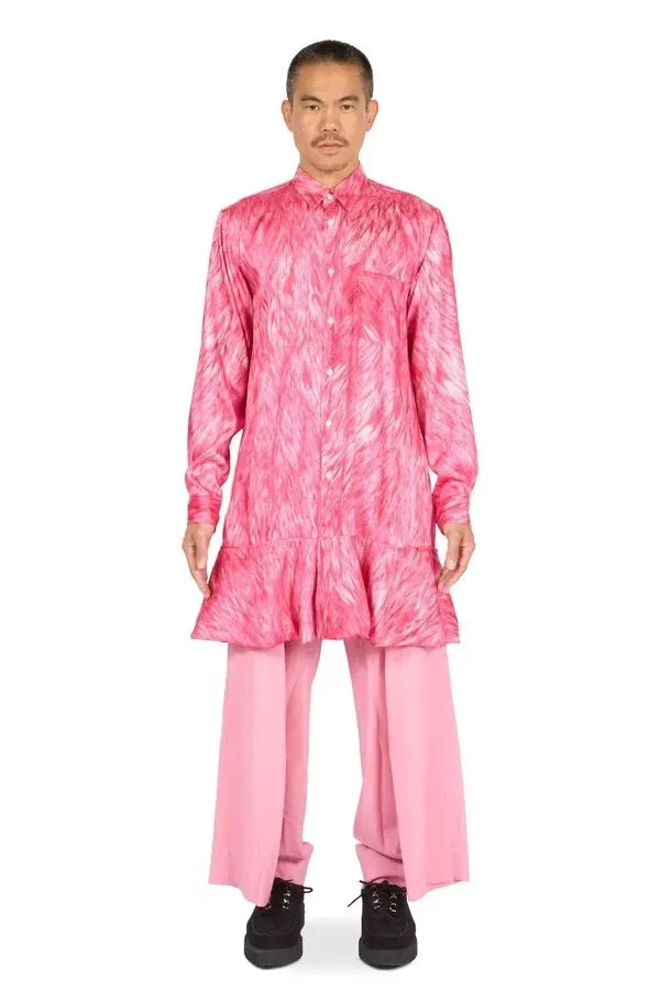 Fur Trompe-l'œil Long Shirt