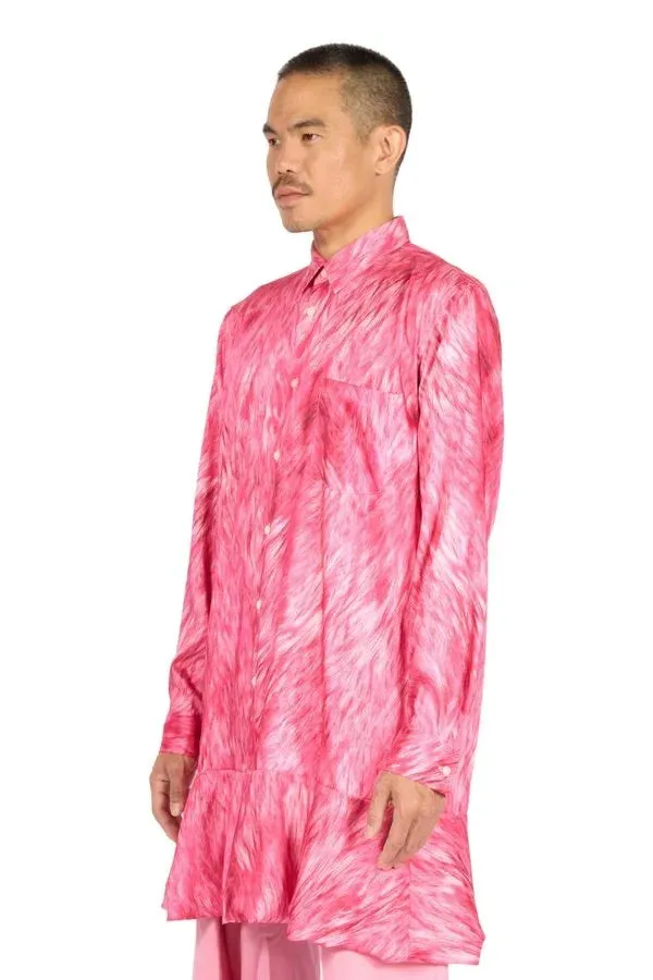 Fur Trompe-l'œil Long Shirt