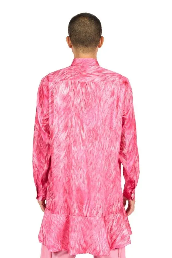 Fur Trompe-l'œil Long Shirt
